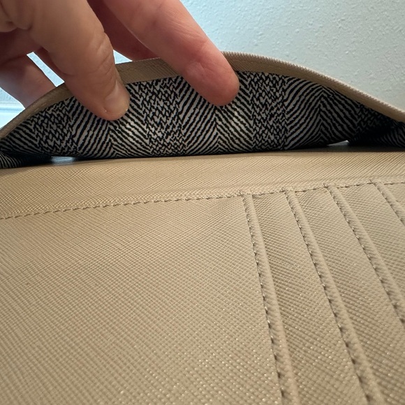 Taupe Pink Clutch Envelope Purse with Chain Strap Option - Picture 5 of 5